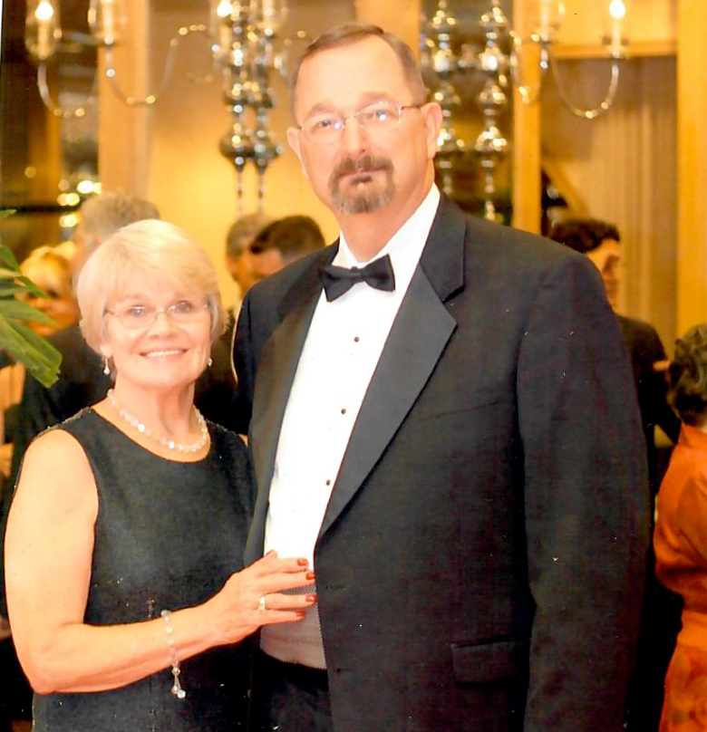 Judy & Jim on a cruise in formal wear.